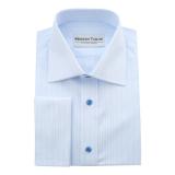 #A25 Light Blue and white Stripes Dress Shirts