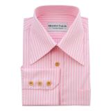 #A11 Pink And White Stripes Dress Shirts