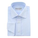 #o204 Blue purple and white stripes Dress Shirts