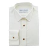#P107 Cream pinpoint Dress Shirts