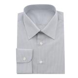 #O229 White and grey blue stripes Dress Shirts