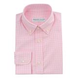 #p193 White and pink checks Dress Shirts