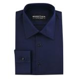 #V136 Navy Blue Herringbone Dress Shirts