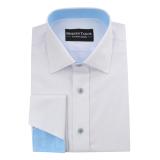 #S8 White Cotele Plain Dress Shirts