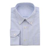 #p192 Blue and White Stripes Dress Shirts