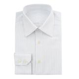 #t155 Herringbone, White and Blue Stripes Dress Shirts