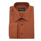 #R53 Orange and brown Rust twill S Dress Shirts
