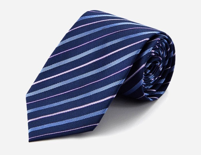 Modern Tailor | Blue Stripes Silk Textured Tie