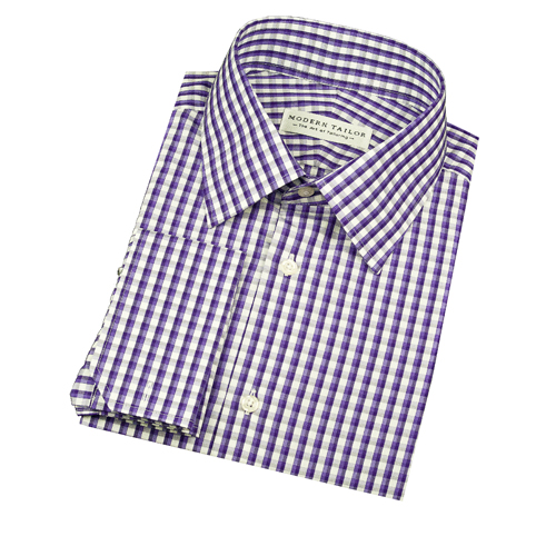 Modern Tailor | #82621-52 Purple Check dress shirts